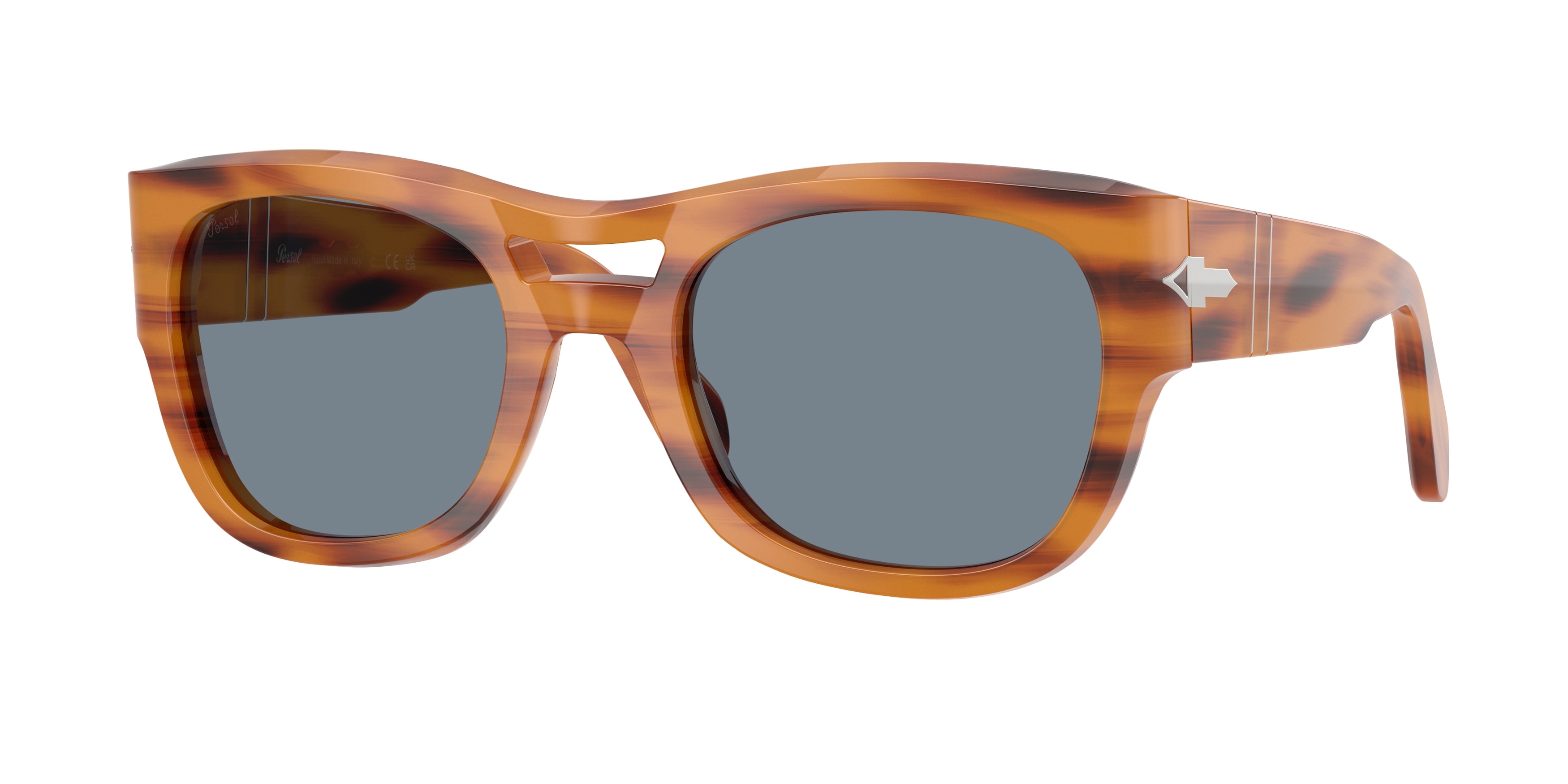 Persol Unisex PO0064S 960/56 Aurinkolasit Asetaatti Kilpikonna Sininen Tyyny Normaali-image